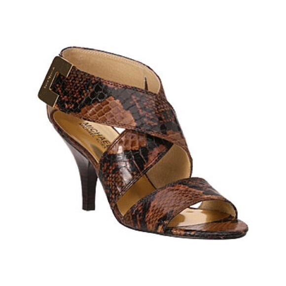 Michael Kors Beverly High Heels Sandal Size 7.5 - Picture 1 of 5